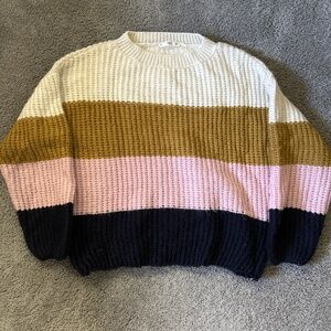 Colorblocked thick sweater